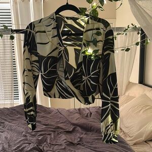 Zara botanical cropped top